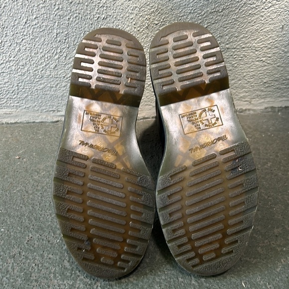 Dr. Martens Doc's Vegan Leather Black Boots 14045 Size US 7 Punk Goth Lace Up - Picture 9 of 12